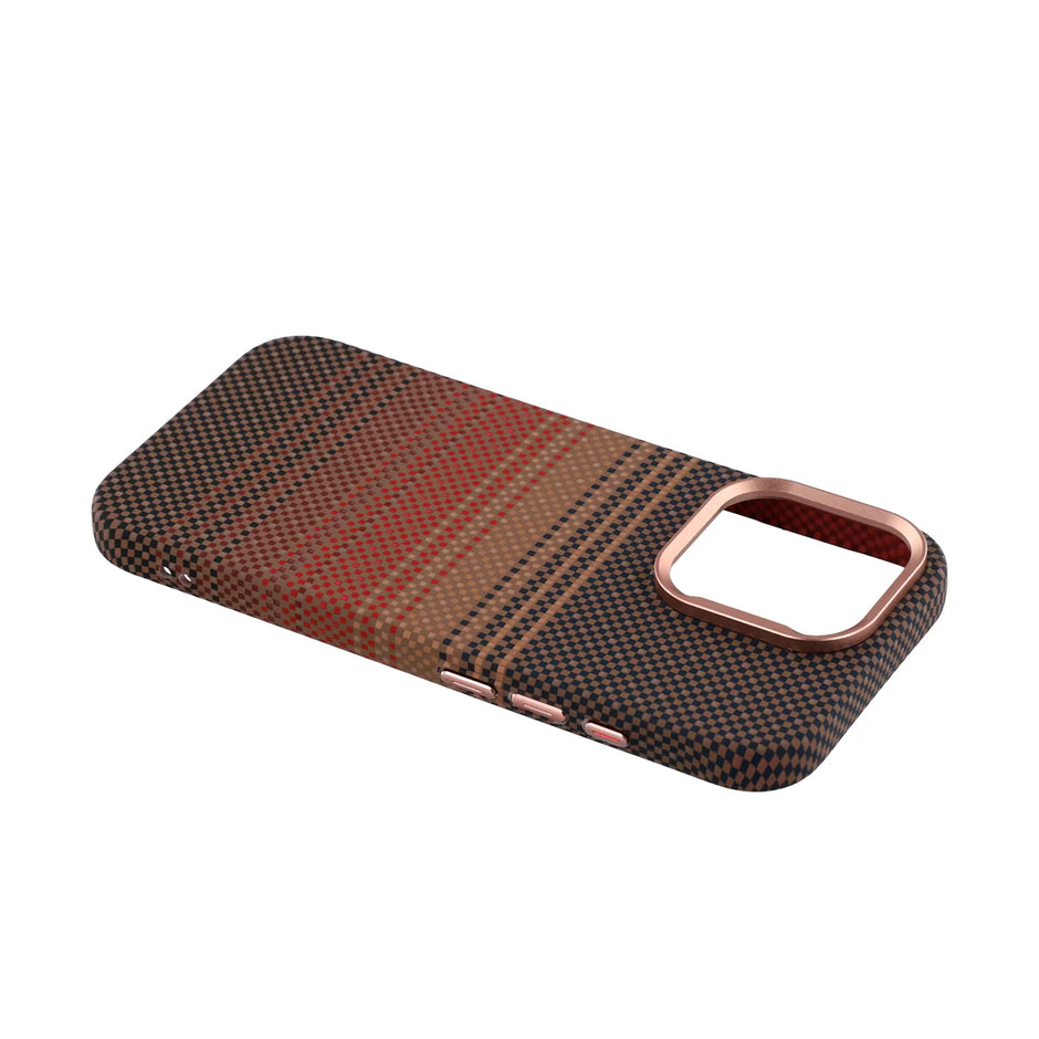 Case Ultra Delgado con Diseño Fibra de Carbono - iPhone 16 Pro | Luxo Naranja 03