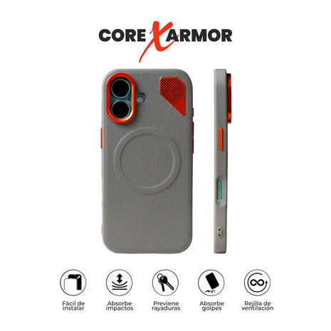 Case Core X Armor - iPhone 16 (MagSafe) | Gris