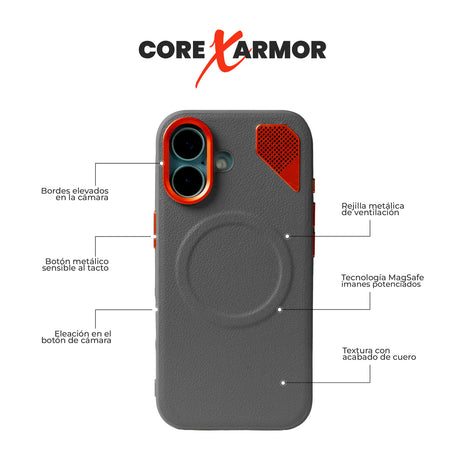 Case Core X Armor - iPhone 17 (MagSafe) | Gris