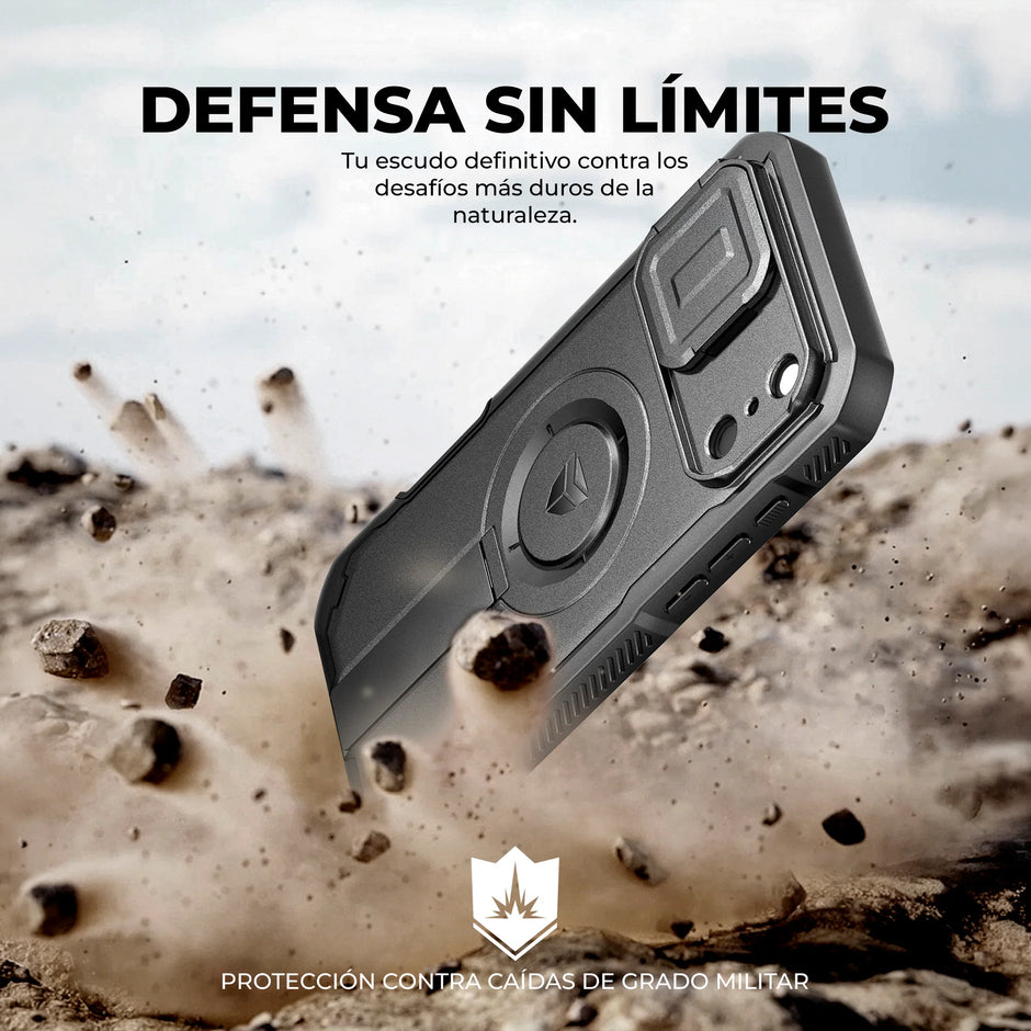 Case Dexnor Armor 360° - iPhone 17 Pro (con Mica) | Negro