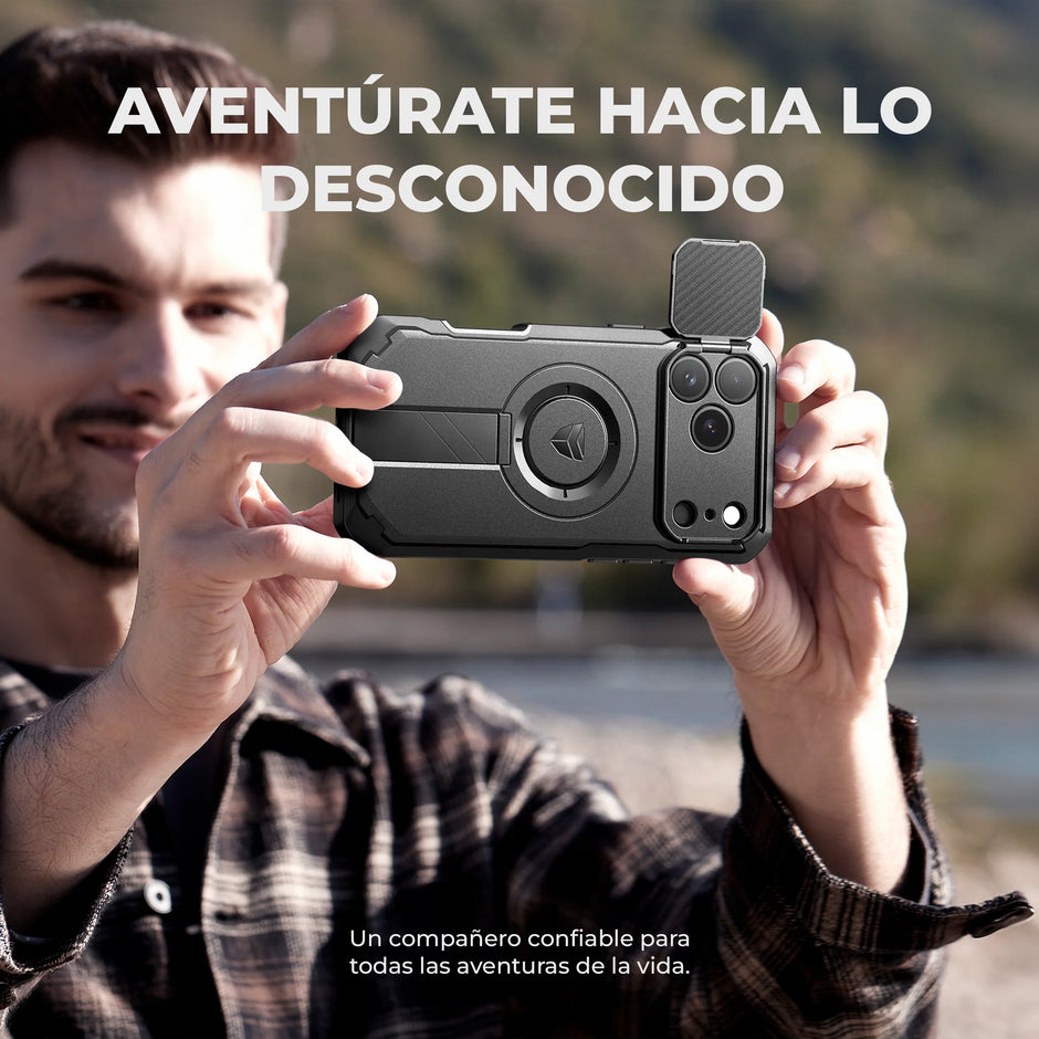 Case Dexnor Armor 360° - iPhone 17 Pro (con Mica) | Negro