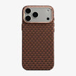Case Luxo Diseño Fibra de Carbono - iPhone 17 Pro Max ( Geometry ) ( Marrón )