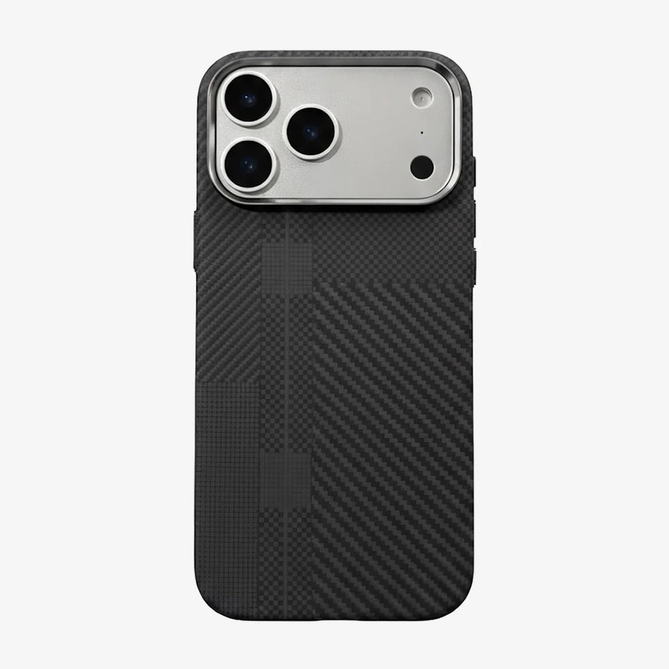 Case Luxo Diseño Fibra de Carbono iPhone 17 Pro Max ( Montage) | Luxo Negro 01