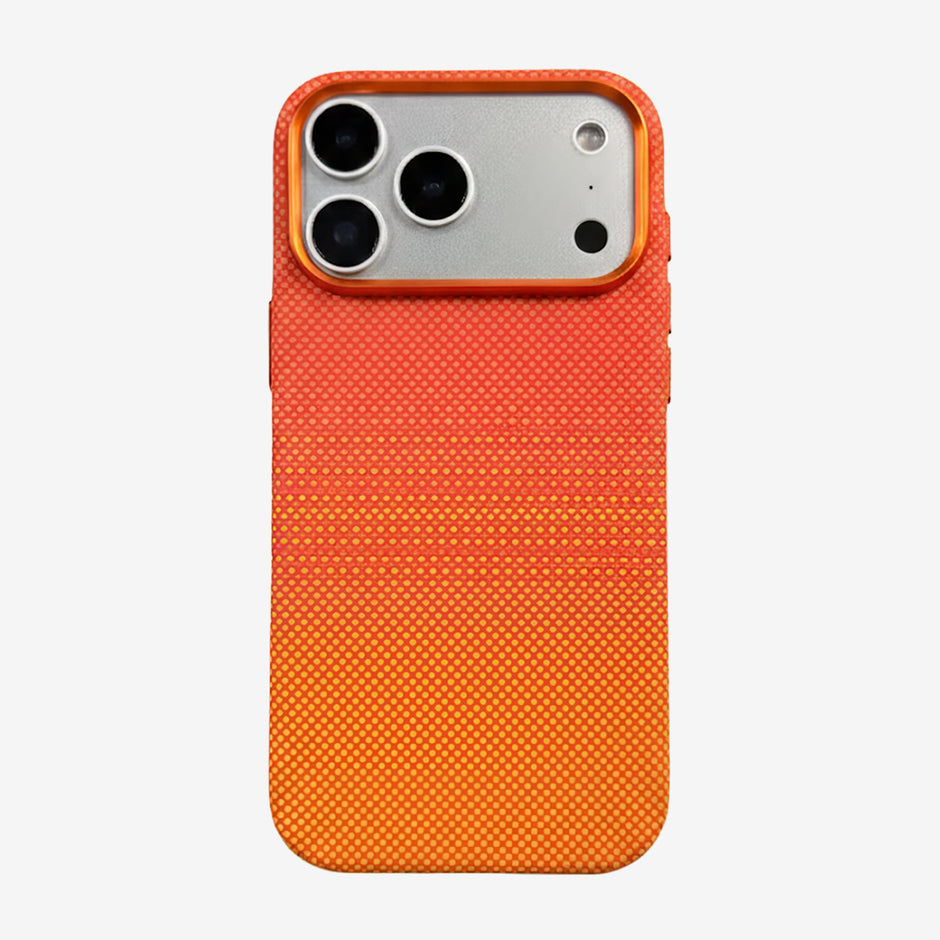 Case Luxo Diseño Fibra de Carbono - iPhone 17 Pro Max | Luxo Naranja 02