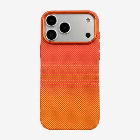 Case Luxo Diseño Fibra de Carbono - iPhone 17 Pro Max | Luxo Naranja 02