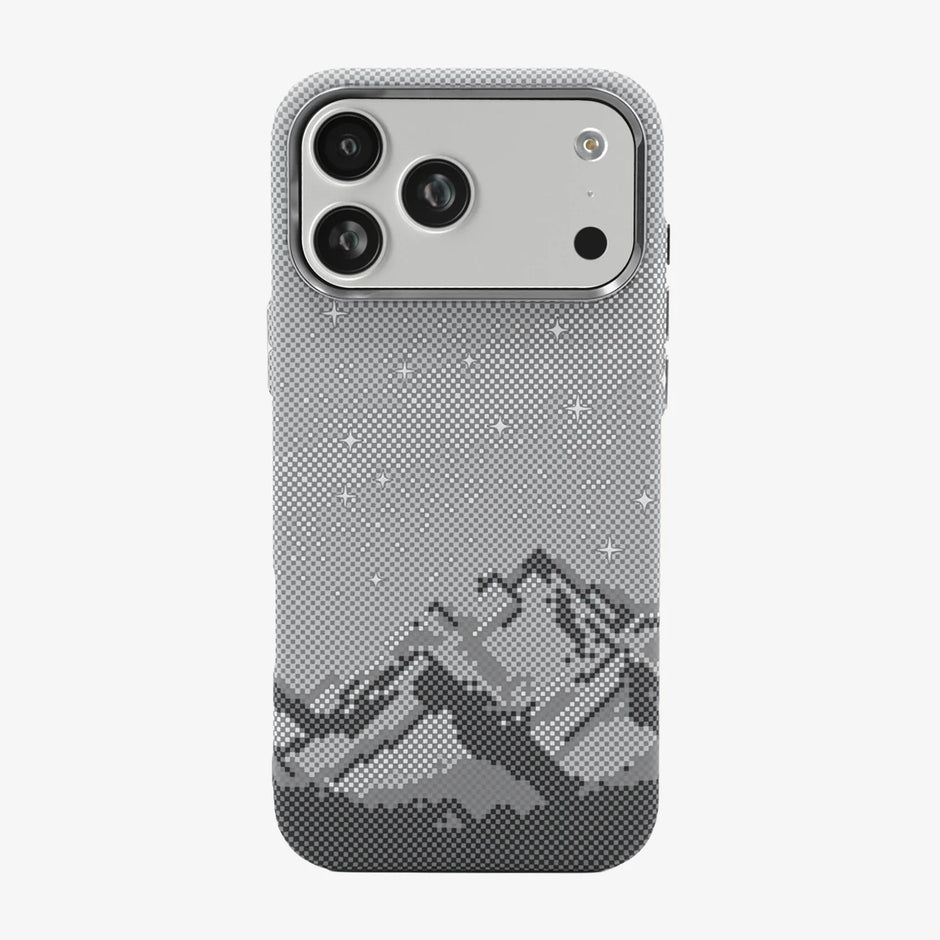 Case Luxo Diseño Fibra de Carbono - iPhone 17 Pro Max ( Mountain Night )( Magsafe) | Luxo Gris 03