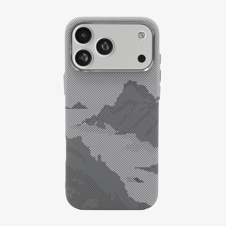 Case Luxo Diseño Fibra de Carbono - iPhone 17 Pro Max (Mountain) ( Magsafe) | Luxo Blanco 01