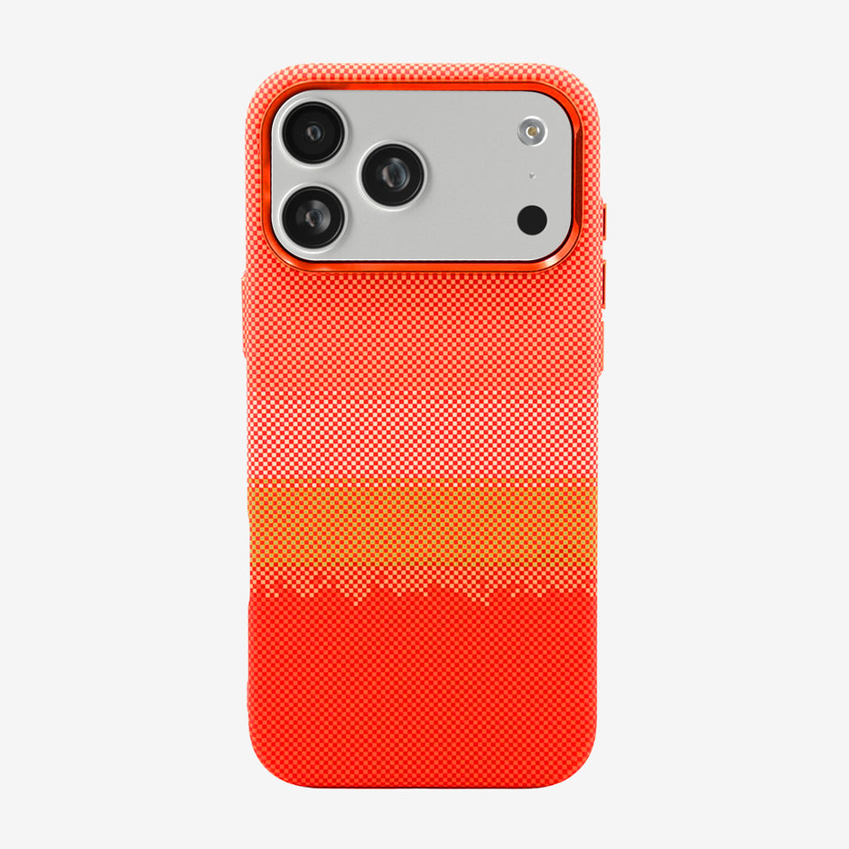 Case Luxo Diseño Fibra de Carbono - iPhone 17 Pro Max | Luxo Naranja 04