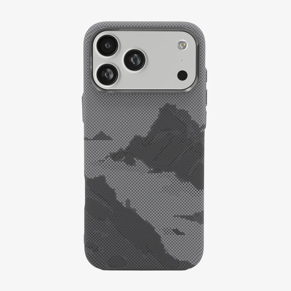 Case Luxo Diseño Fibra de Carbono - iPhone 17 Pro Max (Mountain) ( Magsafe) | Luxo Gris 02