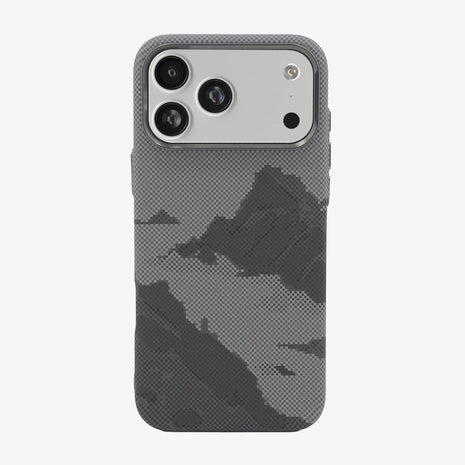 Case Luxo Diseño Fibra de Carbono - iPhone 17 Pro Max (Mountain) ( Magsafe) | Luxo Gris 02