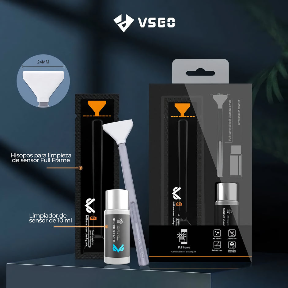 Kit de Limpieza de Sensor Full-frame VSGO 13 en 1 para Cámara