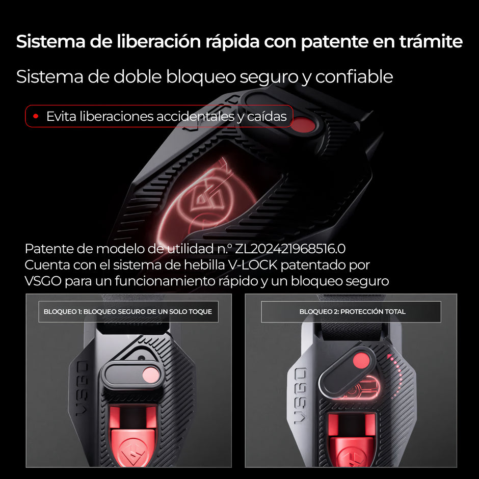 Correa para Cámara VSGO Black Snipe Pro con Anclaje Rápido | NEGRO