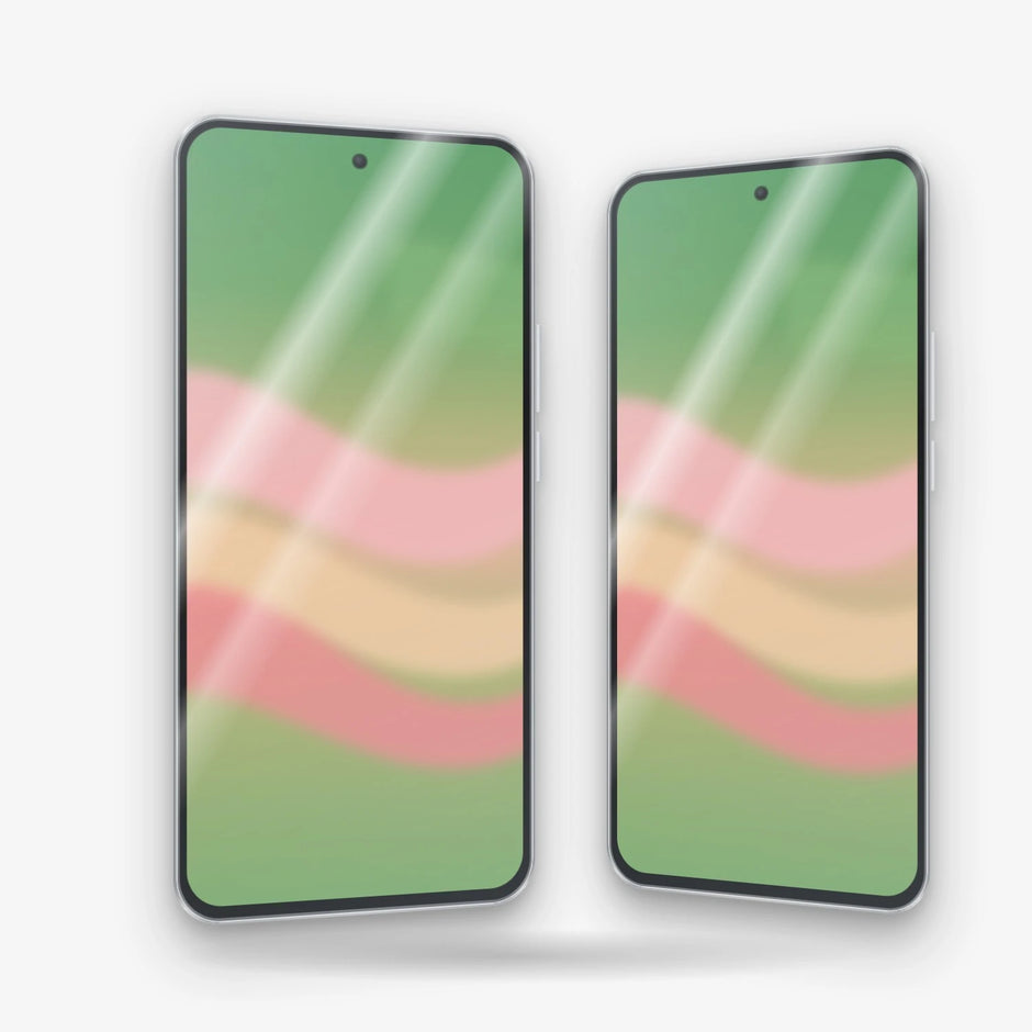 Mica XUNDD Quick-Fit HD instalada en Samsung Galaxy A57 5G y S25 FE
