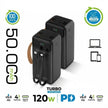 Batería Portátil Romax 50,000 mAh 120w Turbo PD (cables Integrados)